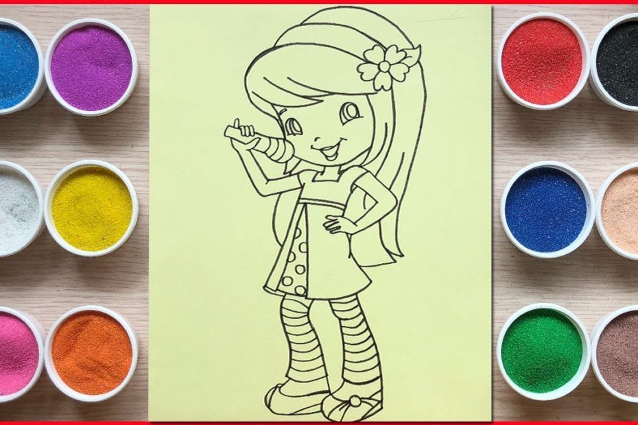 Tô Màu Tranh Cát Công Chúa Bánh Anh Đào - Colored Sand Painting Girl So  Cute (Chim Xinh) - Youtube