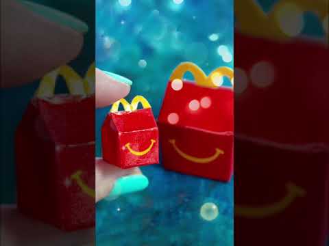 DIY miniature McDonalds Happy Meal box tutorial #Shorts