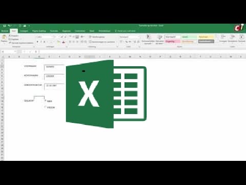 Formulier maken met Excel 2016 (1)